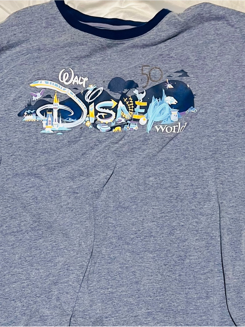 Walt Disney World 50th Anniversary Graphic Tee - Heather Blue
